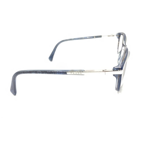 Prada JAX-1O1 Translucent Blue Lace Cat Eye Eyeglasses Frames 52-17 135 Italy - Picture 4 of 12